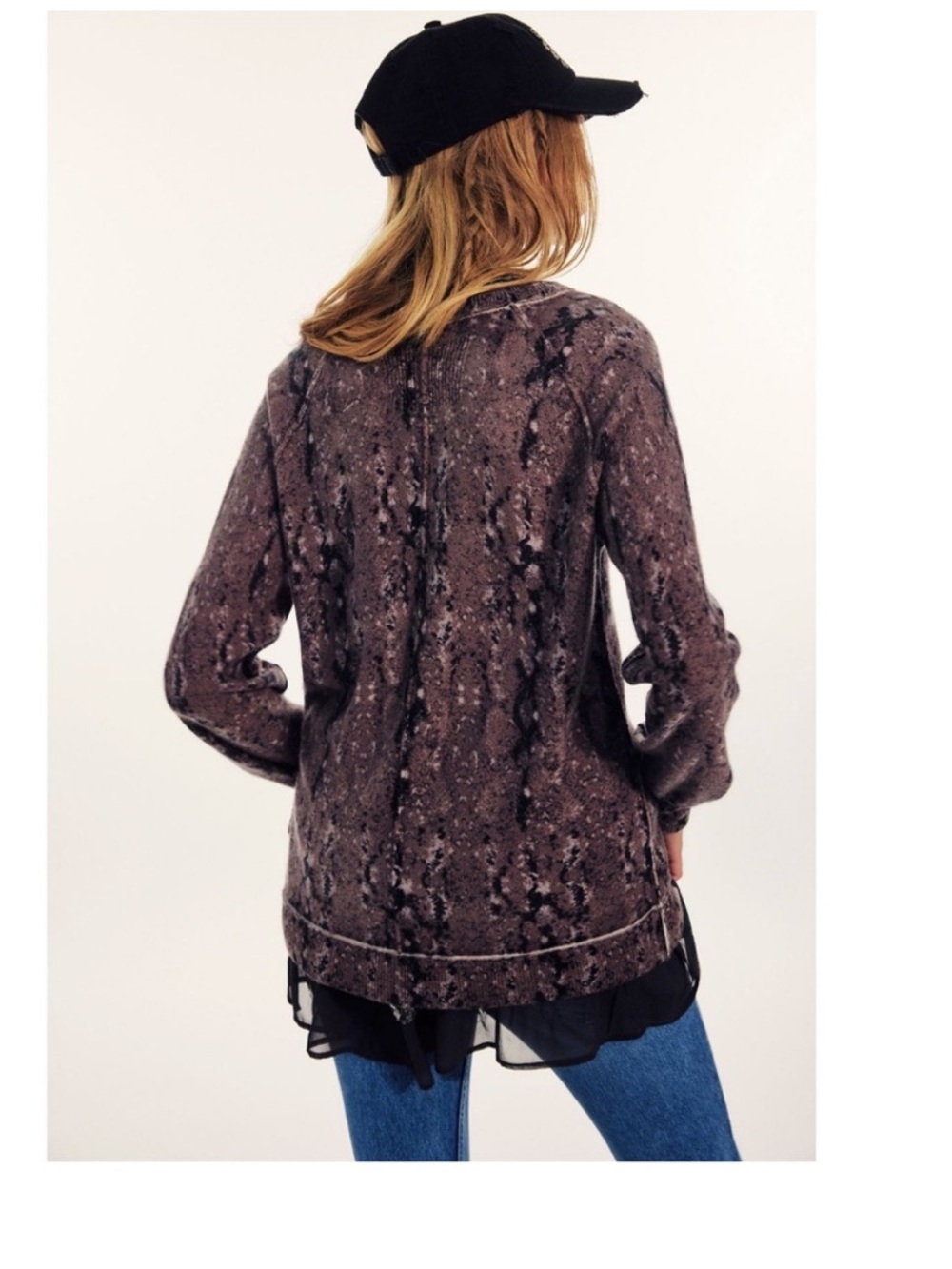 We The Free Free PeopleCashmere Animal Print Size-XL - Picture 3 of 10